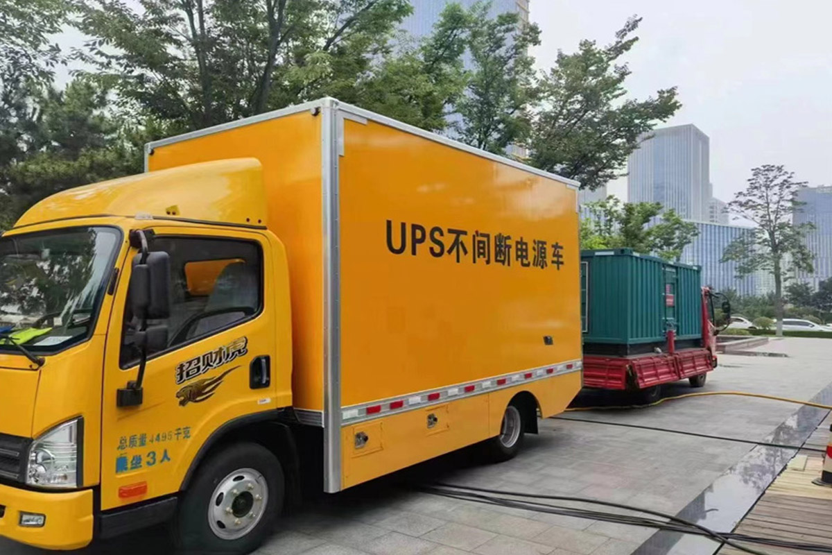 洪雅发电机租赁施工现场