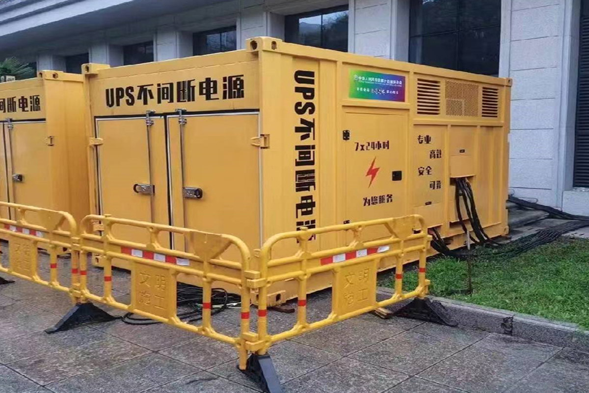 洪雅发电机租赁施工现场