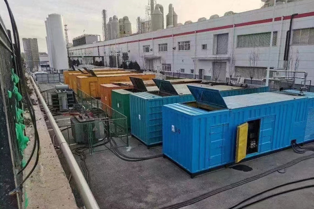 洪雅发电机租赁施工现场